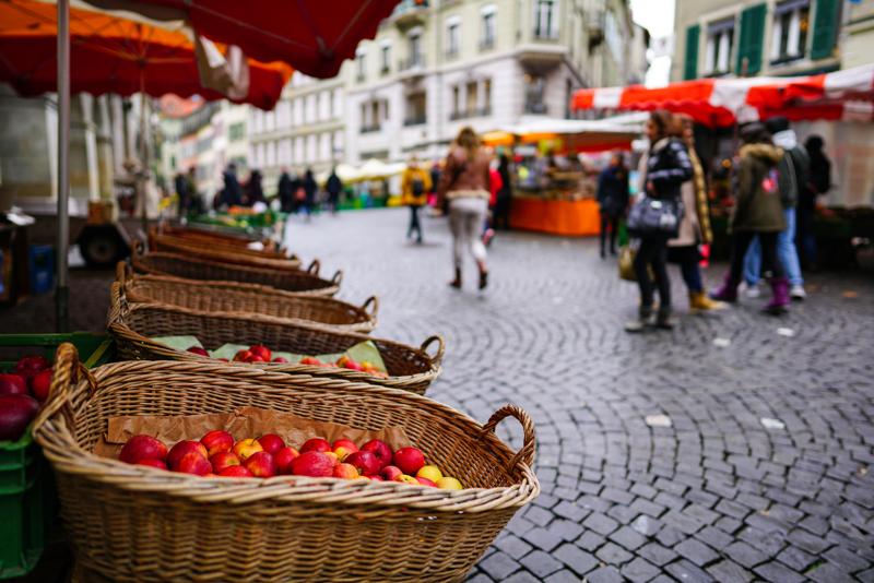 sprachaufenthalt-schweiz-lausanne-markt Sprachaufenthalt Schweiz, Lausanne - Markt